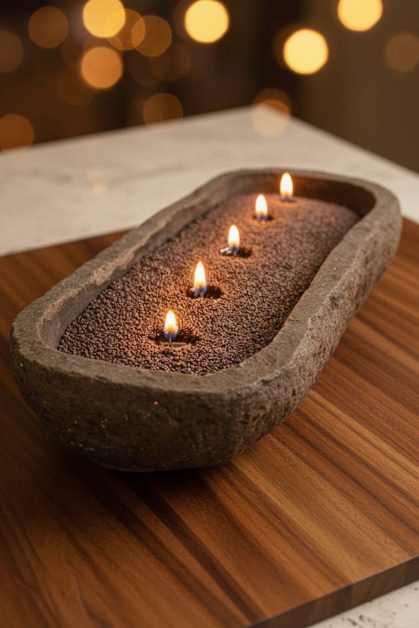 Handmade Soy Sand Candle