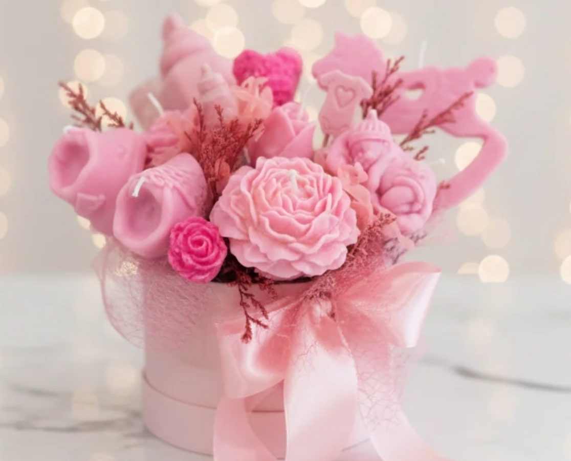 Handmade Soy  Flower Candle