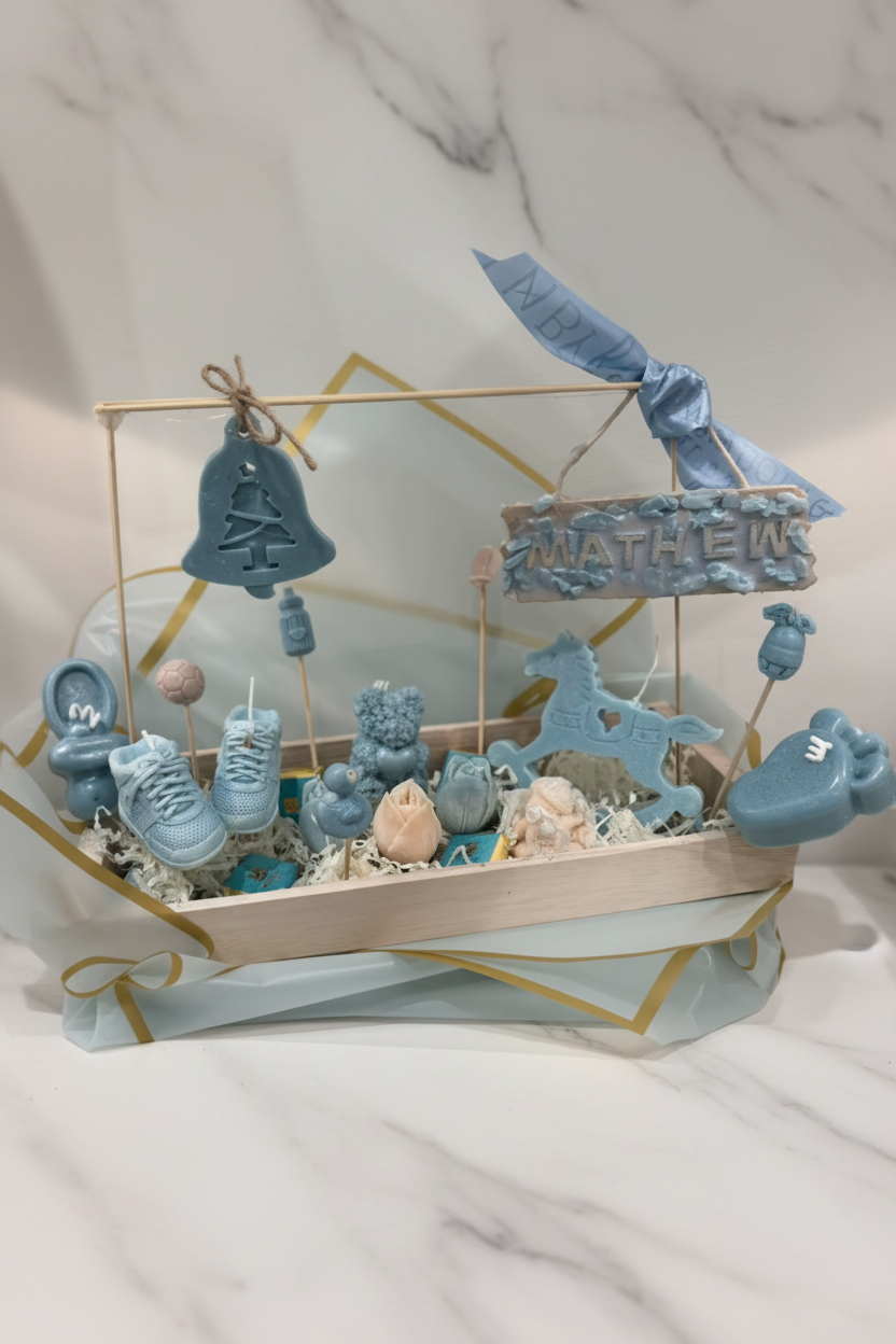 Handmade Soy Wax Candle baby Gift box