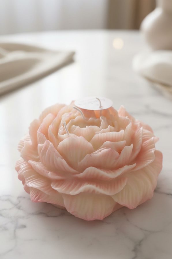 Handmade  small  Soy Candles - Flower