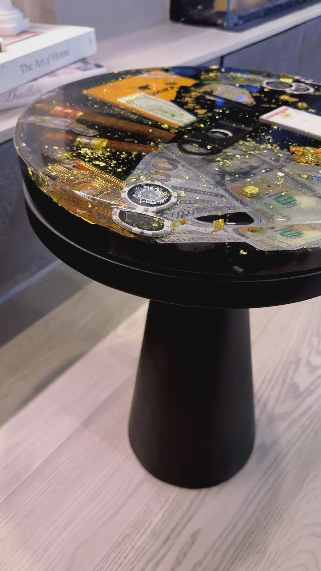 Handmade Resin Cigar Table
