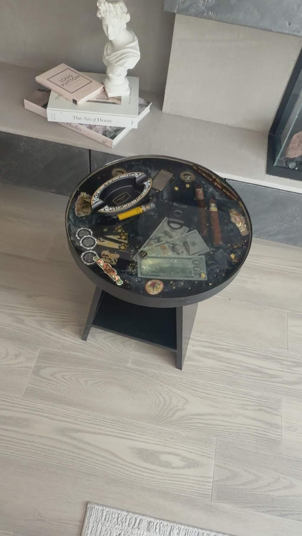 Handmade Resin Cigar Table