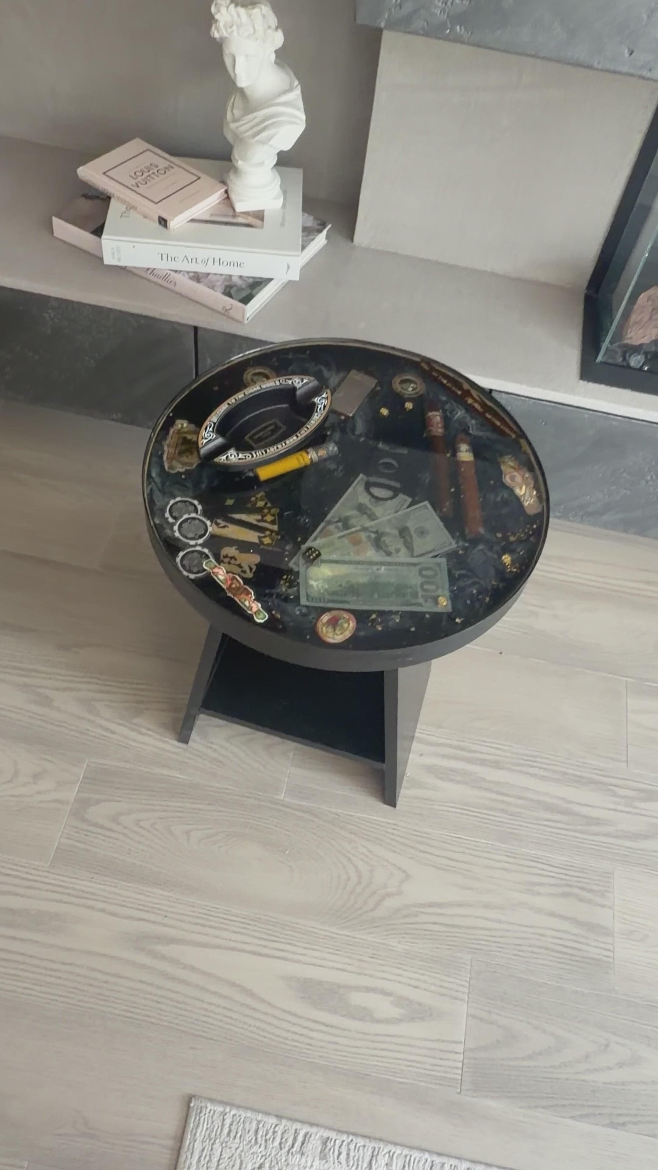 Handmade Resin Cigar Table